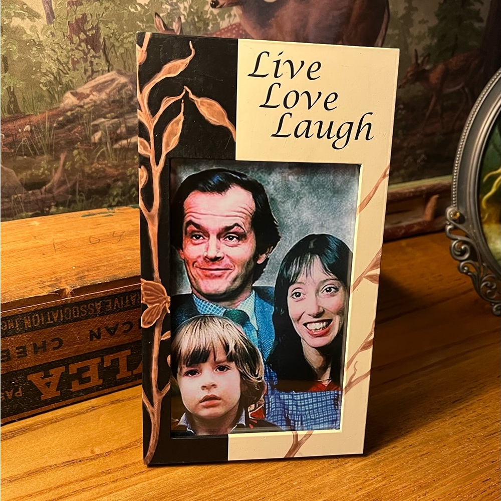 Live Love Laugh Photo Frame dark humor Halloween